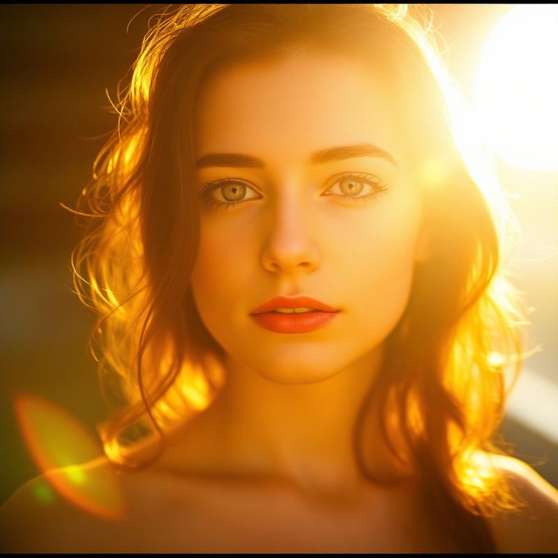 Warm vintage portrait sample of a film filter
